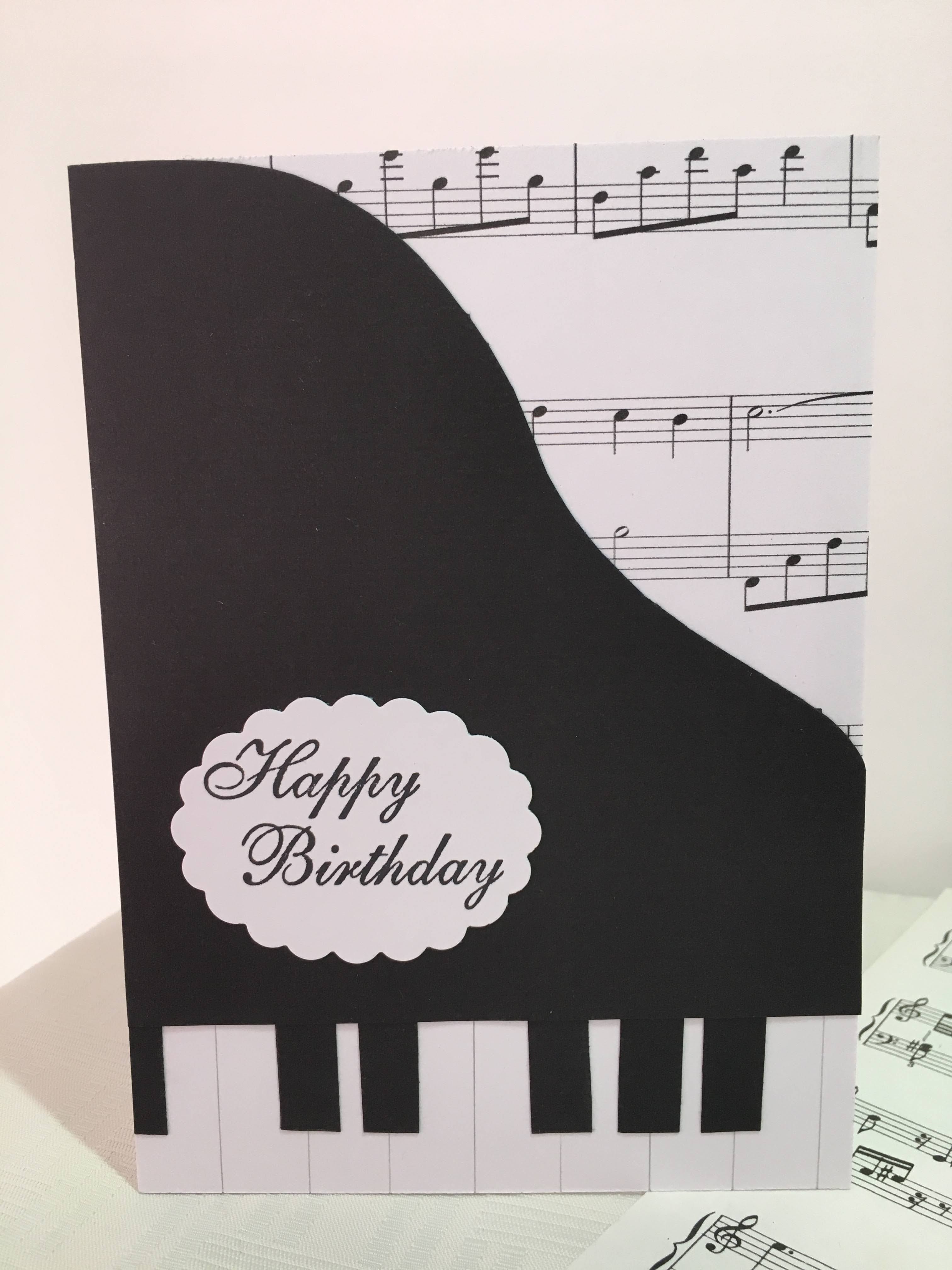 Piano Birthday Card