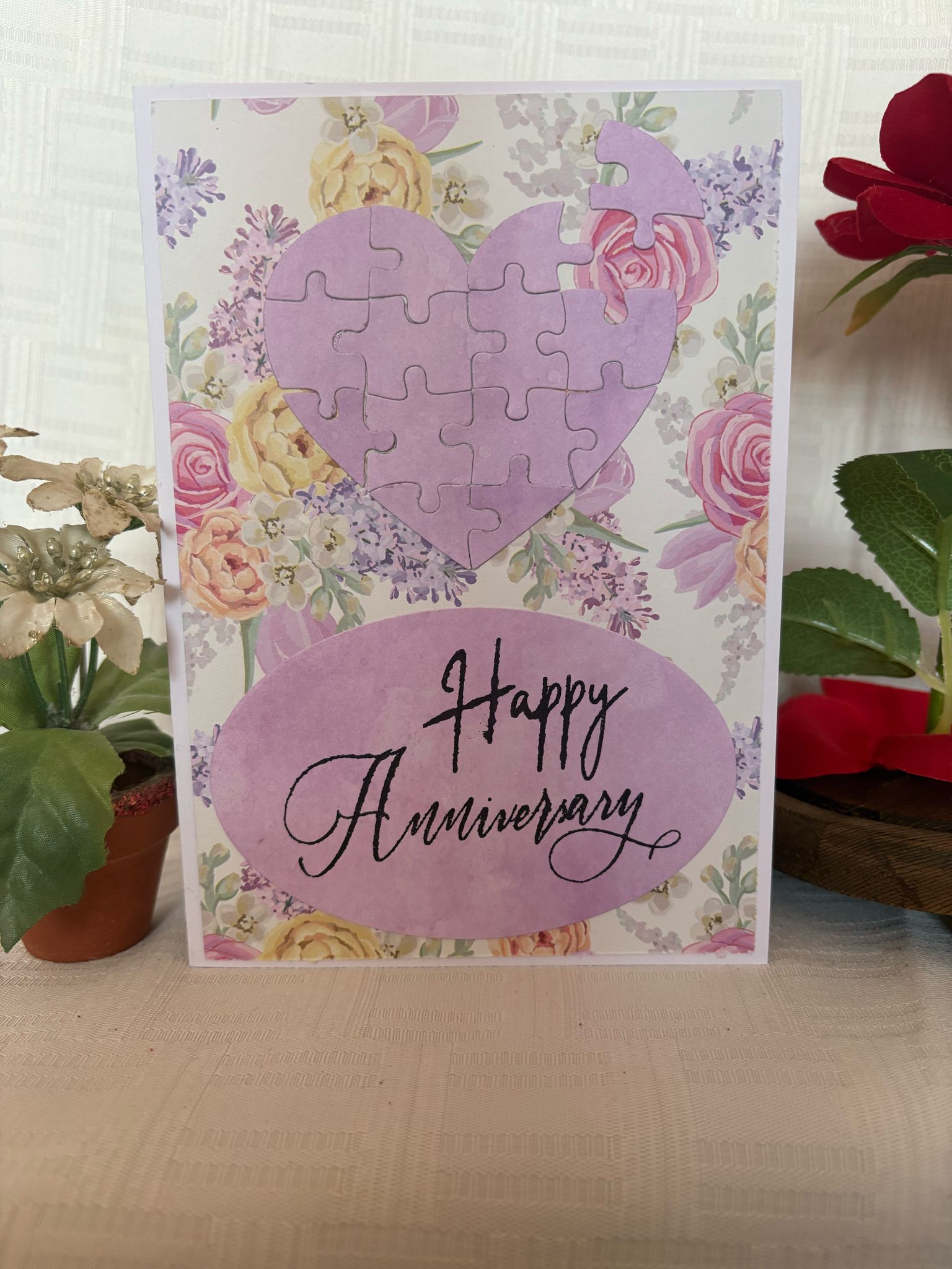 Puzzle Heart Anniversary Card