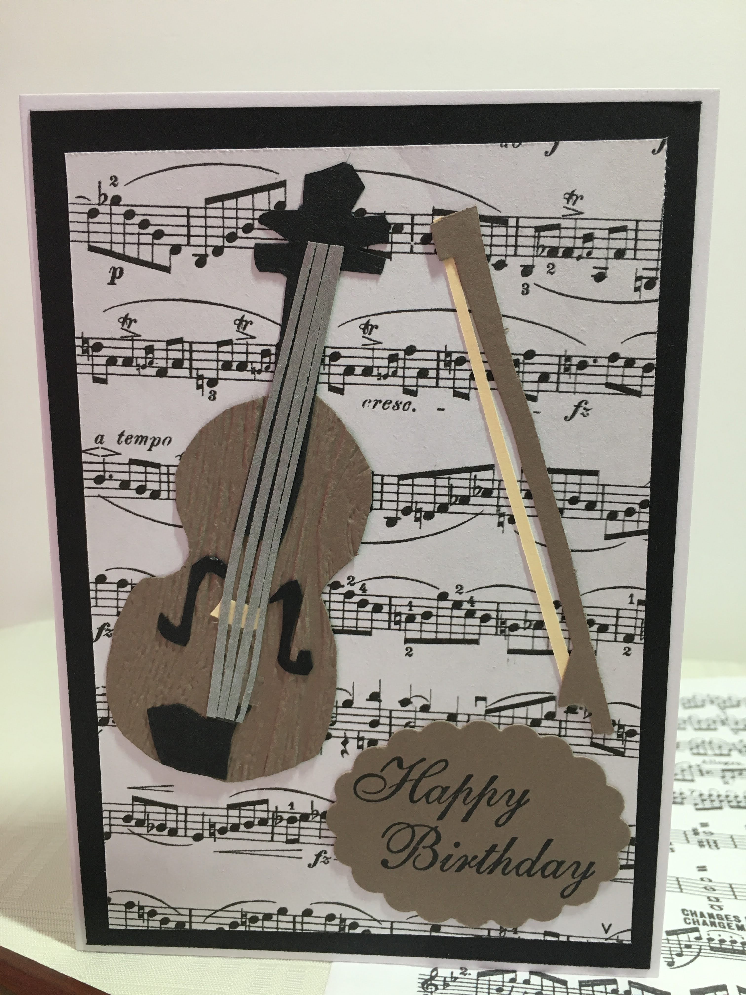 Violin Birthday Card