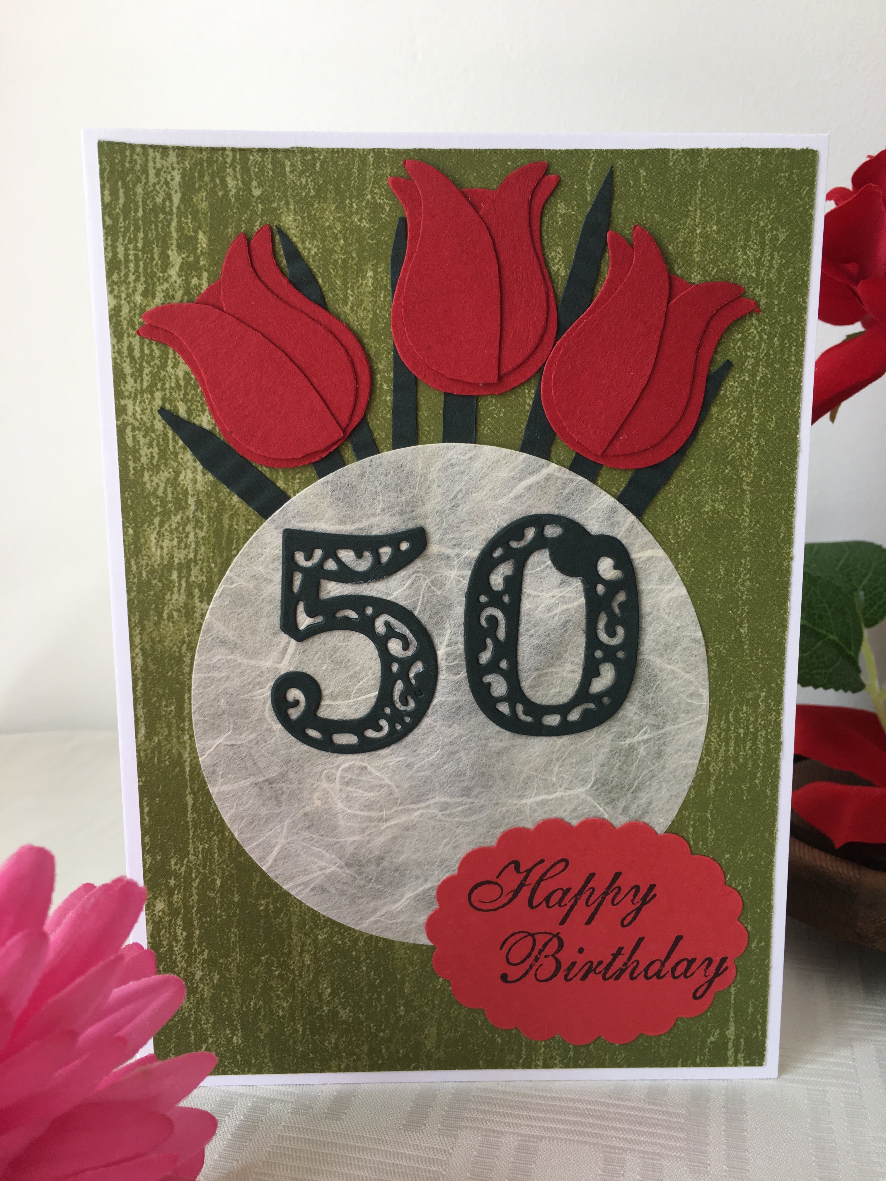 50 Rose Birthday Card