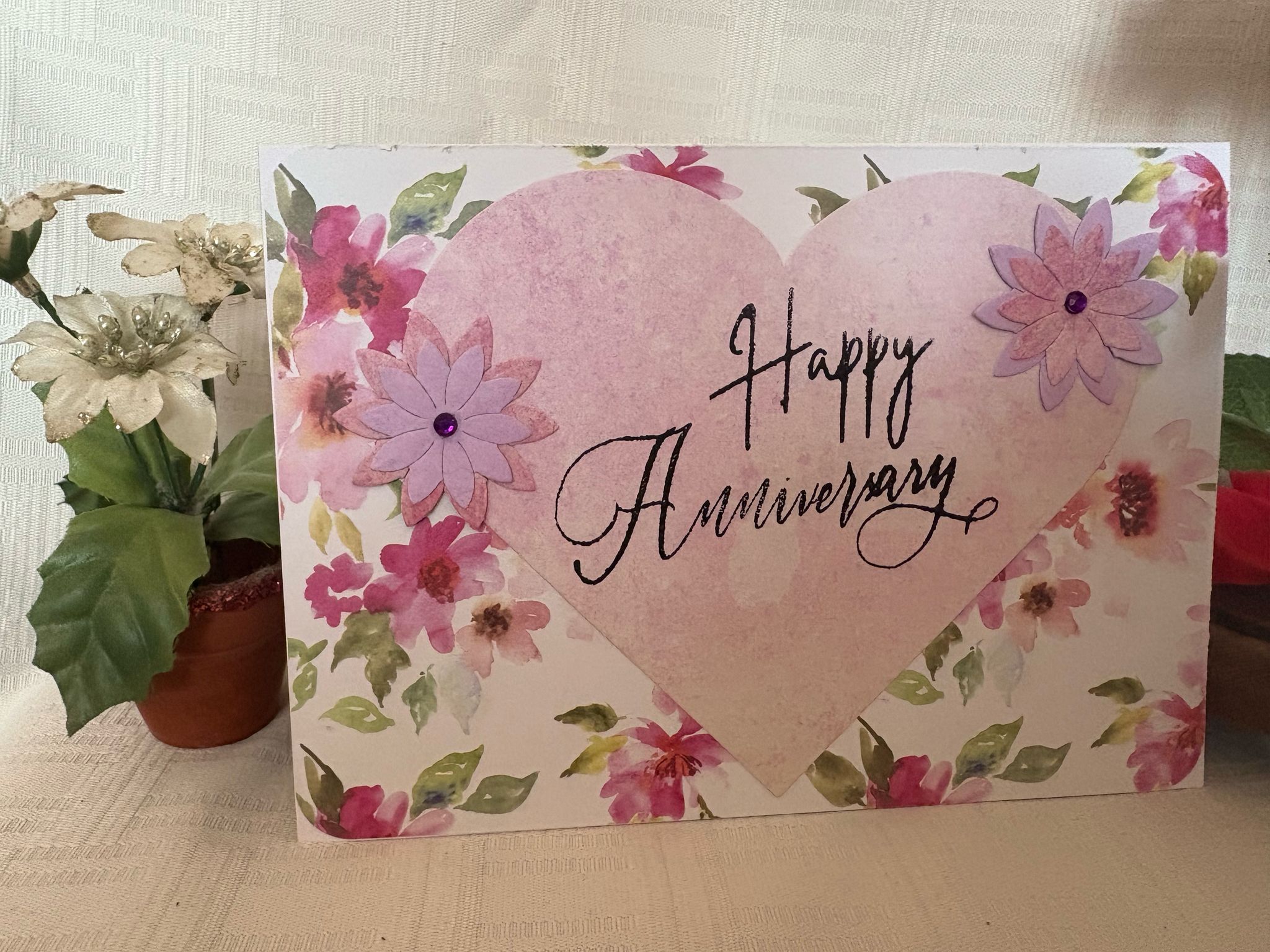 Flowers Anniversary Card